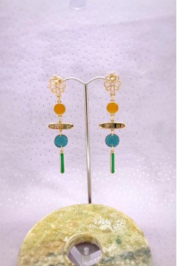 Boucles d'oreille originale de fabrication artisanale  Aniki bijoux
