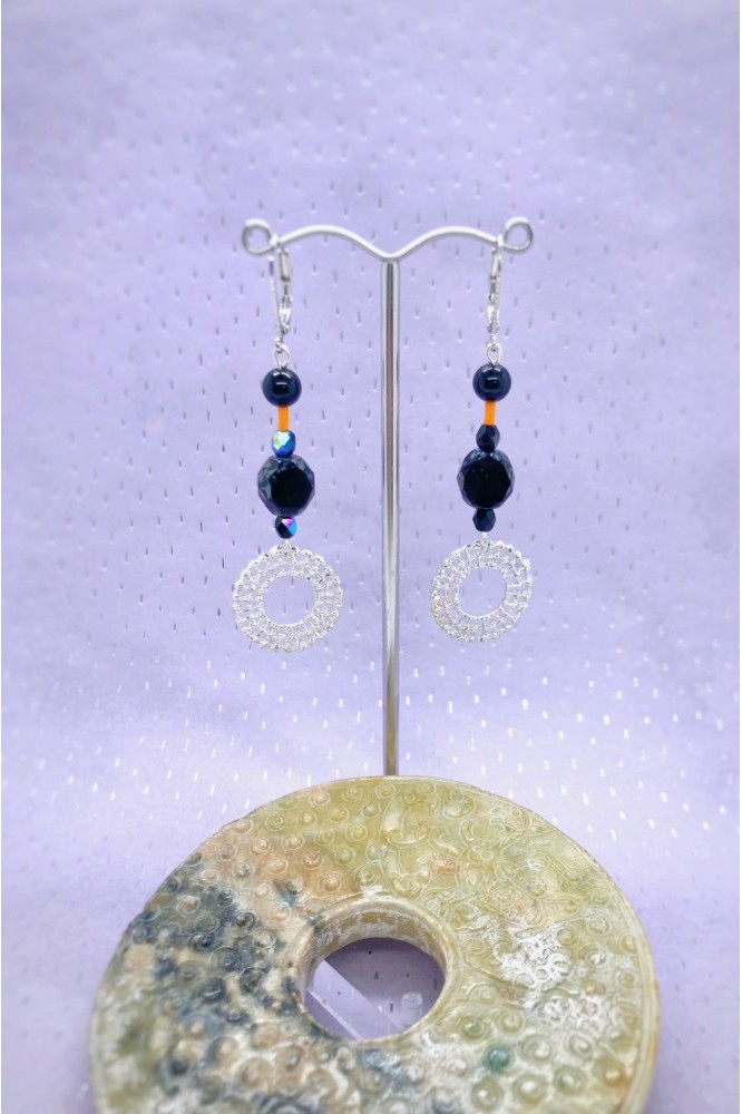 Boucles d'oreille originale de fabrication artisanale  Aniki bijoux