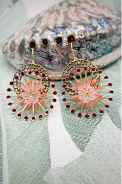 Boucles d'oreille originale de fabrication artisanale  Aniki bijoux
