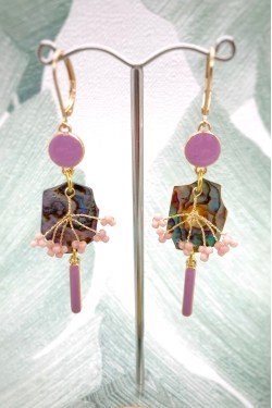Boucles d'oreille originale de fabrication artisanale  Aniki bijoux