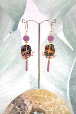 Boucles d'oreille originale de fabrication artisanale  Aniki bijoux