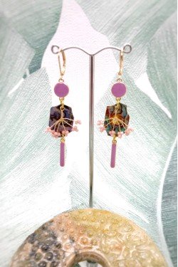 Boucles d'oreille originale de fabrication artisanale  Aniki bijoux