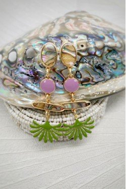 Boucles d'oreille originale de fabrication artisanale  Aniki bijoux