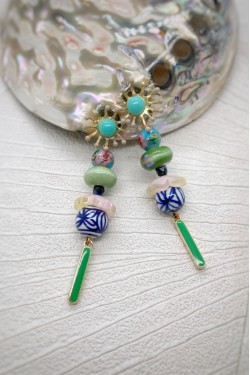 Boucles d'oreille originale de fabrication artisanale  Aniki bijoux