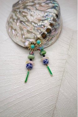 Boucles d'oreille originale de fabrication artisanale  Aniki bijoux