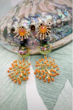 Boucles d'oreille originale de fabrication artisanale  Aniki bijoux