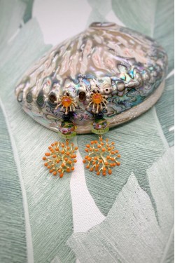 Boucles d'oreille originale de fabrication artisanale  Aniki bijoux