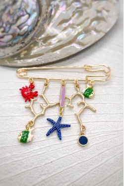 Broche originale de fabrication artisanale, Aniki bijoux