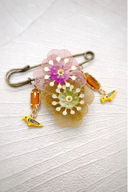 Broche originale de fabrication artisanale, Aniki bijoux