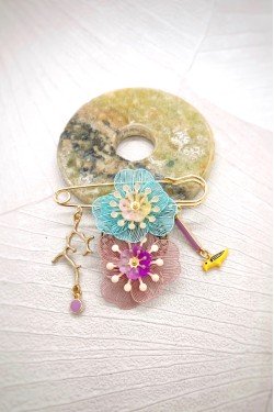 Broche originale de fabrication artisanale, Aniki bijoux
