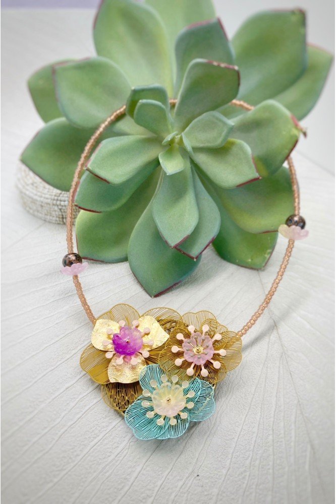 Collier long d'inspiration africaine avec de belles perles sélectionnées par Aniki Bijoux Collier long d'inspiration africaine avec de belles perles sélectionnées par Aniki Bijoux