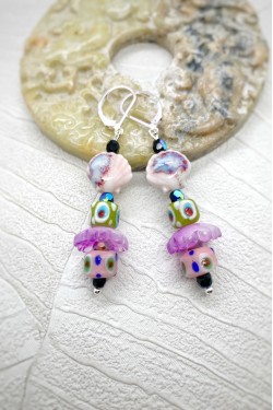 Boucles d'oreille originale de fabrication artisanale  Aniki bijoux