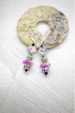 Boucles d'oreille originale de fabrication artisanale  Aniki bijoux