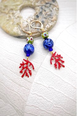 Boucles d'oreille originale de fabrication artisanale  Aniki bijoux