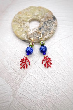 Boucles d'oreille originale de fabrication artisanale  Aniki bijoux