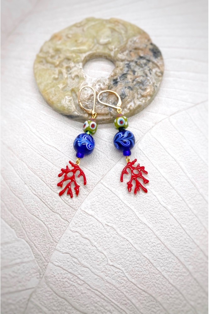 Boucles d'oreille originale de fabrication artisanale  Aniki bijoux