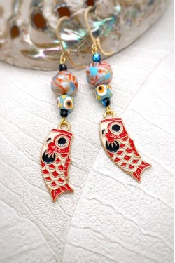 Boucles d'oreille originale de fabrication artisanale  Aniki bijoux