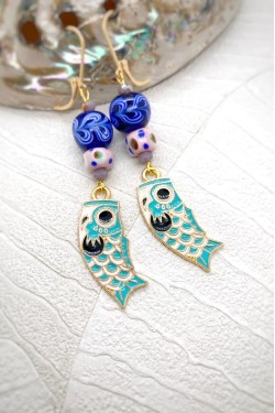 Boucles d'oreille originale de fabrication artisanale  Aniki bijoux