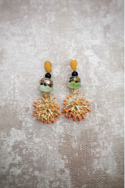 Boucles d'oreille originale de fabrication artisanale  Aniki bijoux