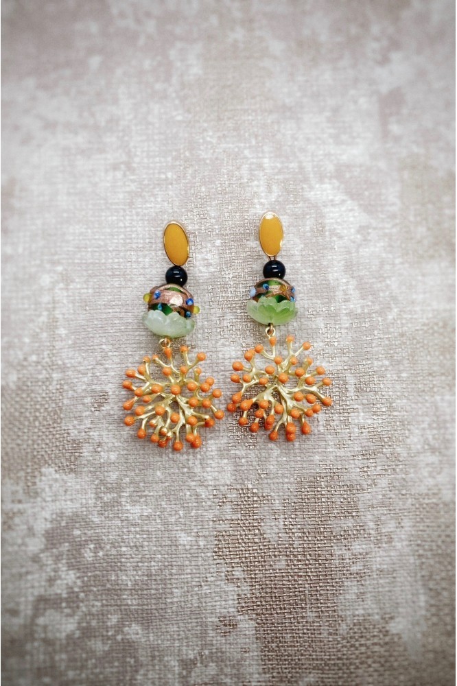 Boucles d'oreille originale de fabrication artisanale  Aniki bijoux