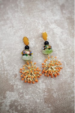Boucles d'oreille originale de fabrication artisanale  Aniki bijoux