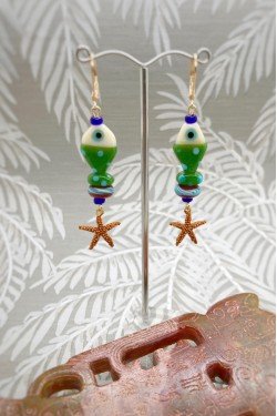 Boucles d'oreille originale de fabrication artisanale  Aniki bijoux