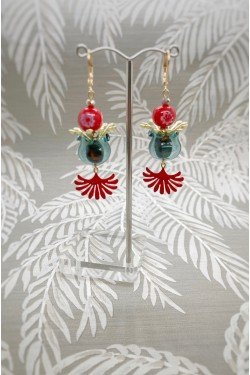 Boucles d'oreille originale de fabrication artisanale  Aniki bijoux