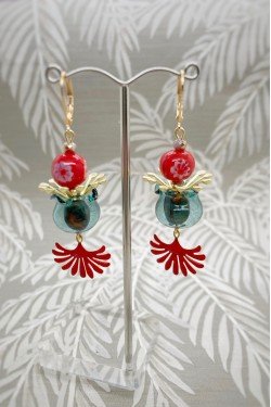 Boucles d'oreille originale de fabrication artisanale  Aniki bijoux
