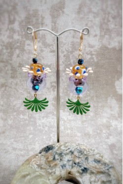 Boucles d'oreille originale de fabrication artisanale  Aniki bijoux