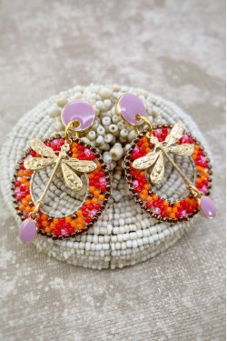 Boucles d'oreille originale de fabrication artisanale  Aniki bijoux