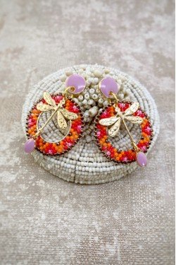 Boucles d'oreille originale de fabrication artisanale  Aniki bijoux