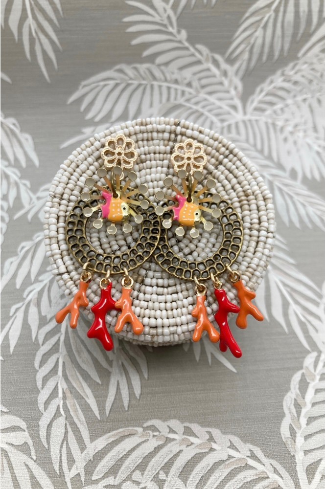 Boucles d'oreille originale de fabrication artisanale  Aniki bijoux