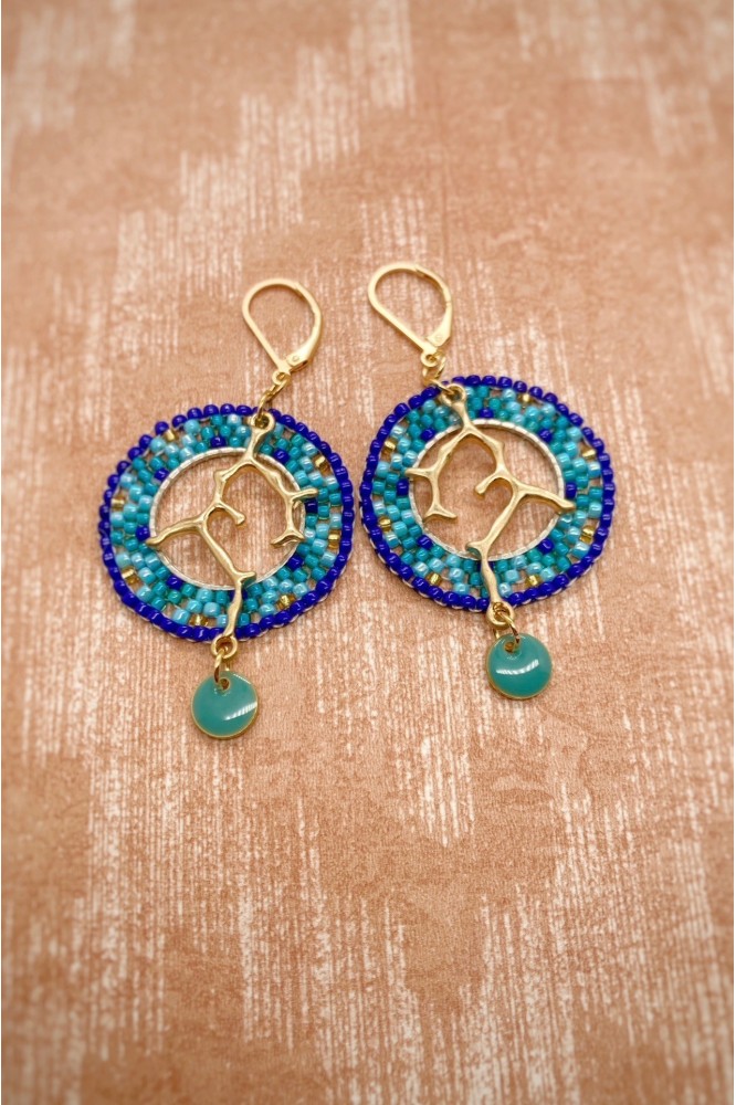 Boucles d'oreille originale de fabrication artisanale  Aniki bijoux