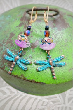 Boucles d'oreille originale de fabrication artisanale  Aniki bijoux