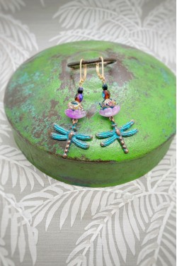 Boucles d'oreille originale de fabrication artisanale  Aniki bijoux