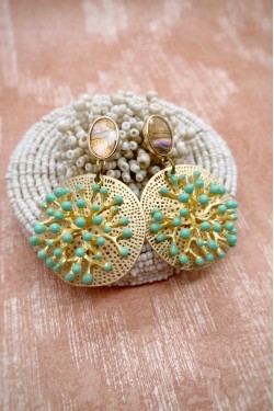 Boucles d'oreille originale de fabrication artisanale  Aniki bijoux