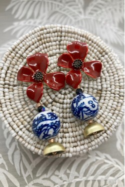 Boucles d'oreille originale de fabrication artisanale  Aniki bijoux