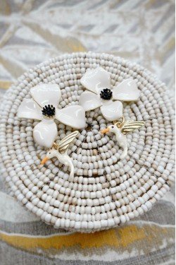 Boucles d'oreille originale de fabrication artisanale  Aniki bijoux