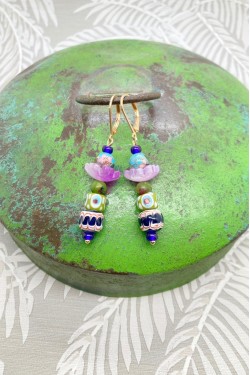 Boucles d'oreille originale de fabrication artisanale  Aniki bijoux