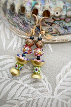 Boucles d'oreille originale de fabrication artisanale  Aniki bijoux