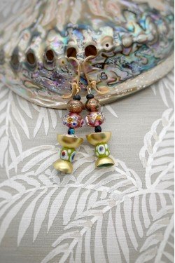 Boucles d'oreille originale de fabrication artisanale  Aniki bijoux