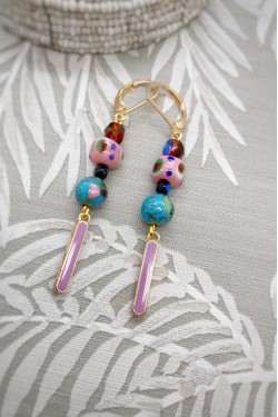 Boucles d'oreille originale de fabrication artisanale  Aniki bijoux