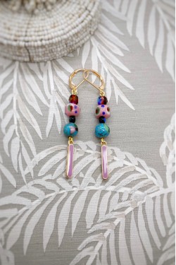 Boucles d'oreille originale de fabrication artisanale  Aniki bijoux