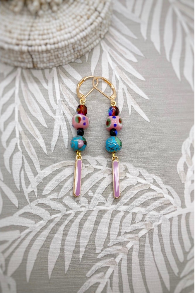 Boucles d'oreille originale de fabrication artisanale  Aniki bijoux