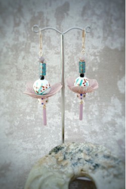 Boucles d'oreille originale de fabrication artisanale  Aniki bijoux