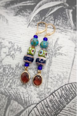 Boucles d'oreille originale de fabrication artisanale  Aniki bijoux