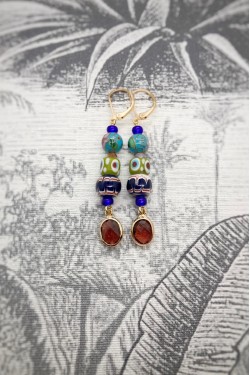 Boucles d'oreille originale de fabrication artisanale  Aniki bijoux