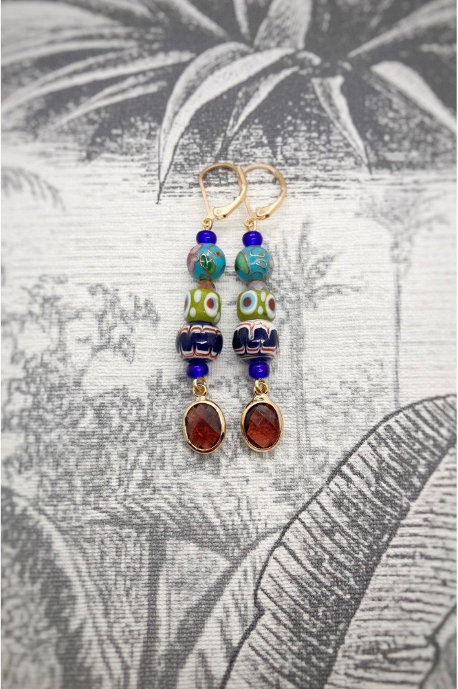 Boucles d'oreille originale de fabrication artisanale Aniki bijoux Boucles d'oreille originale de fabrication artisanale Aniki bijoux