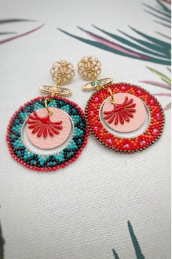 Boucles d'oreille originale de fabrication artisanale  Aniki bijoux