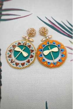 Boucles d'oreille originale de fabrication artisanale  Aniki bijoux